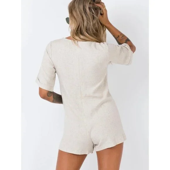 *SOLD* Princess Polly Zara Romper in Natural 10 - Picture 4 of 10